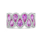 Charles Krypell Pear Shaped Pink Sapphire Halfway Ring