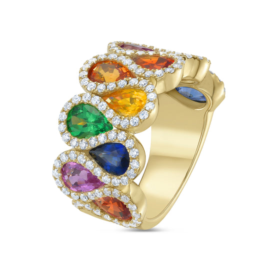 Charles Krypell Multi-Color Sapphire Ring