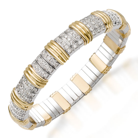 Picchiotti Xpandable™ 4.67CT Diamond Pavé Gold Accent Bracelet in Two-Tone Gold