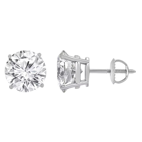 3CT Diamond Stud Earrings