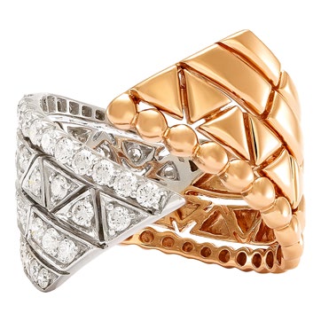 Etho Maria Diamond Two Tone Reflexion Ring