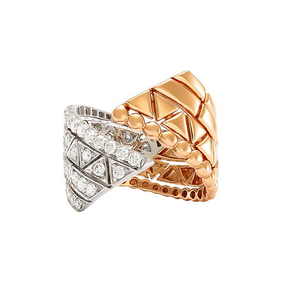Etho Maria Diamond Two Tone Reflexion Ring