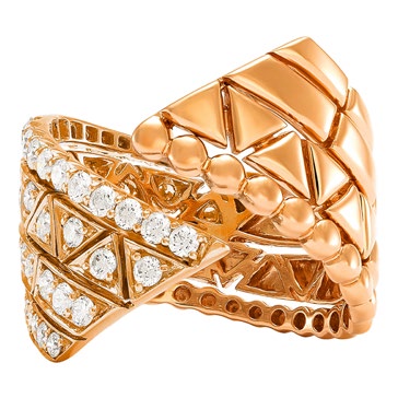 Etho Maria Rose Gold Diamond Reflexion Ring