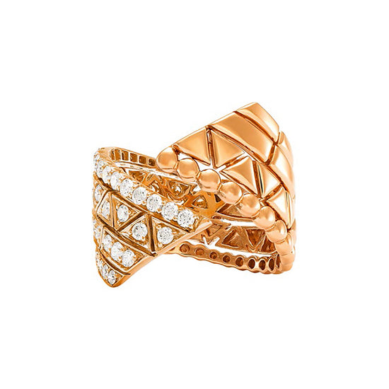 Etho Maria Rose Gold Diamond Reflexion Ring