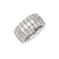 Picchiotti Xpandable™ 10.03CT Three Row Emerald and Round Cut Diamond Ring