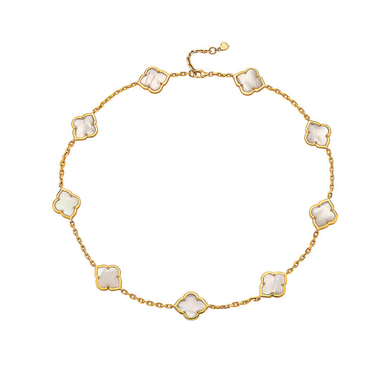 Charles Krypell 9 Les Fleurs Diamond and Mother of Pearl Necklace