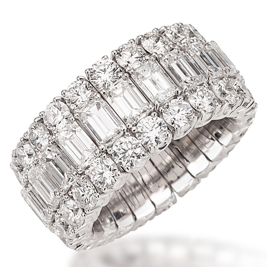 Picchiotti Xpandable™ 15.65CT Three Row Mixed Cut Eternity Ring
