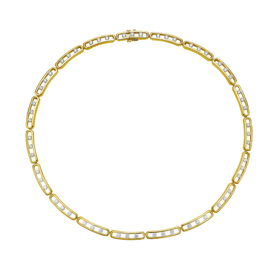 Charles Krypell Floating Diamond Link Necklace
