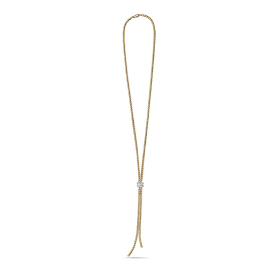 Charles Krypell Baguette Diamond Lariat Necklace