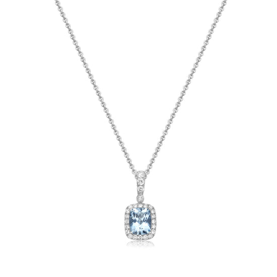 Charles Krypell Aquamarine and Sapphire Interchangeable Pendant