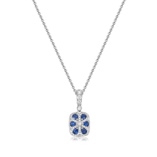 Charles Krypell Aquamarine and Sapphire Interchangeable Pendant