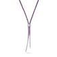 Pink Sapphire and White Diamond Ombre Lariat Necklace