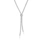 White Diamond Lariat Necklace