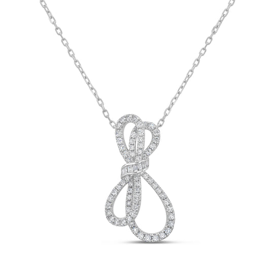 Charles Krypell Diamond Bow Pendant