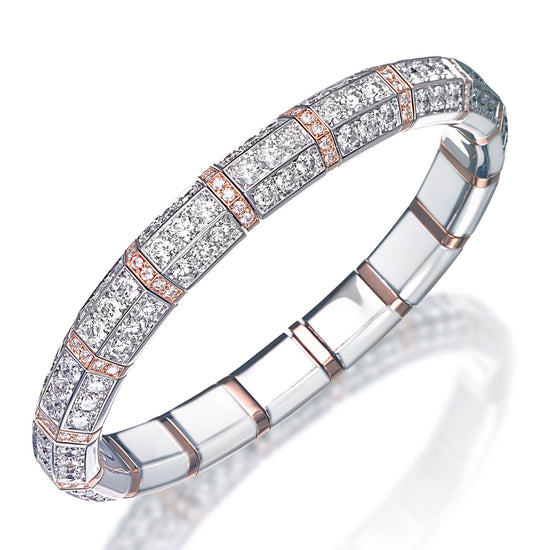 Picchiotti Xpandable™ 13.13CT Diamond Pavé Gold Accent Bracelet in Two-Tone Gold