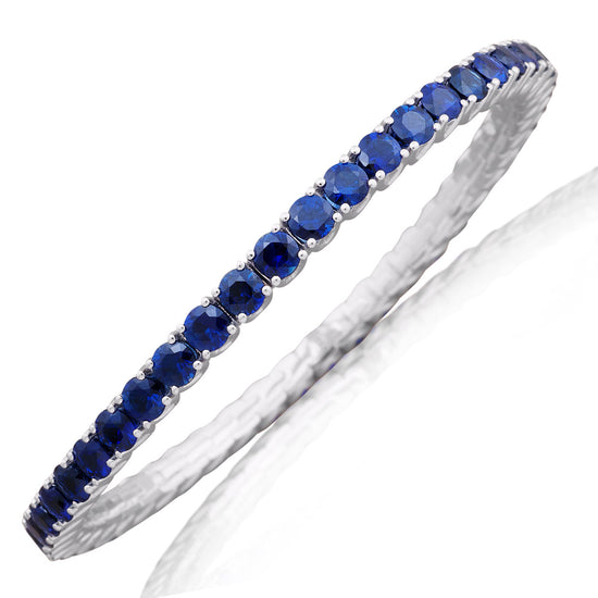Picchiotti Xpandable™ 12.18CT Sapphire Round Cut Tennis Bracelet