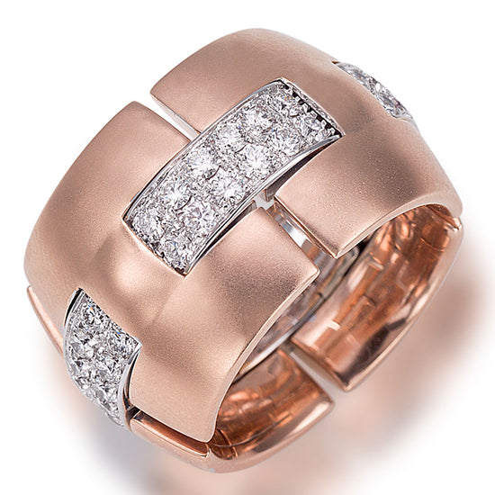 Picchiotti Xpandable™ 1.20CT Diamond Gold Accent Ring in Two-Tone Gold