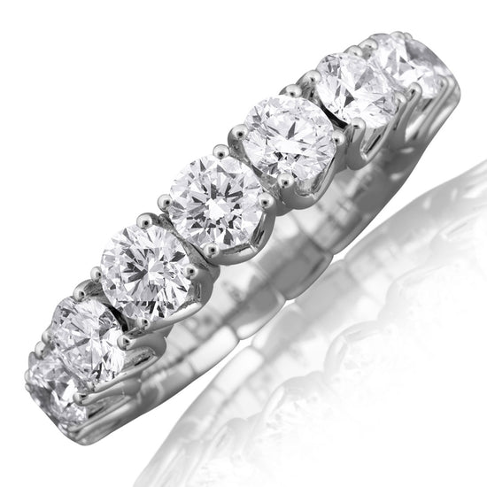 Picchiotti Xpandable™ 2.71CT Round Cut Halfway Eternity Ring