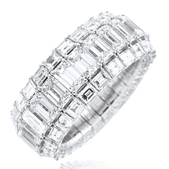 Picchiotti Xpandable™ 10.78CT Three Row Mixed Cut Eternity Ring