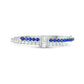 Charles Krypell Signature Pull Sapphire and Diamond Bangle