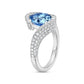 Charles Krypell Semi Bezel Pavé Aquamarine Ring