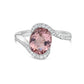 Charles Krypell Semi Bezel Pavé Aquamarine Ring