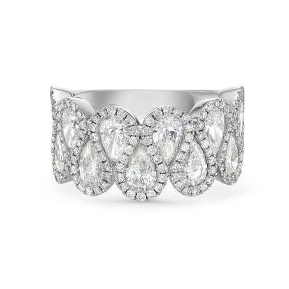 Charles Krypell Ribbon Diamond Pear Shape Band