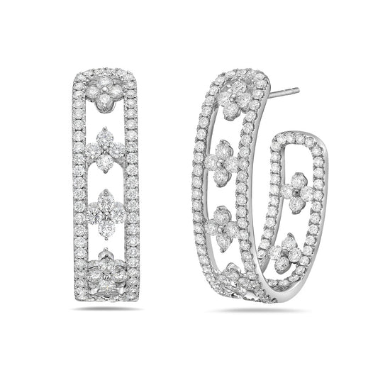 Charles Krypell Floating Clover Hoops