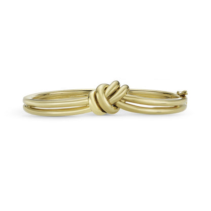 Charles Krypell Gold and Diamond Knot Bangle