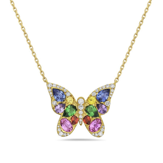 Mosaic Butterfly Necklace