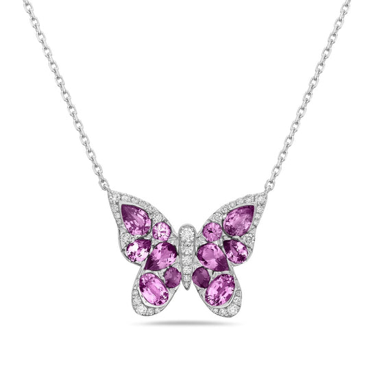 Charles Krypell Mosaic Butterfly Necklace