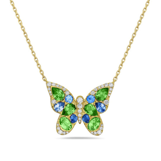 Mosaic Butterfly Necklace
