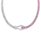 Diamond and Pink Sapphire Lasso Neckalce