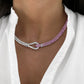 Diamond and Pink Sapphire Lasso Neckalce