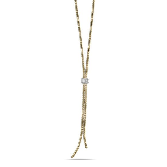 Charles Krypell Gold Tube Lariat 17"