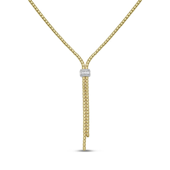 Charles Krypell Gold Tube Lariat 17"