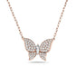Charles Krypell Pavé Butterfly Necklace