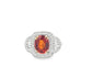Orange Sapphire and White Diamond Ring