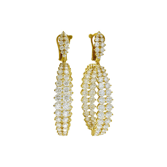 Etho Maria Diamond Gemini Hoop Drop Earrings