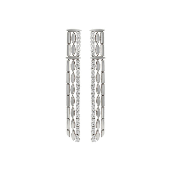 Etho Maria White Gold My Etho Diamond Triple Row Drop Earrings