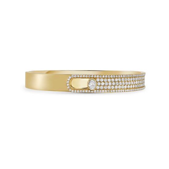 Charles Krypell White Diamond Pave Overlap Bracelet