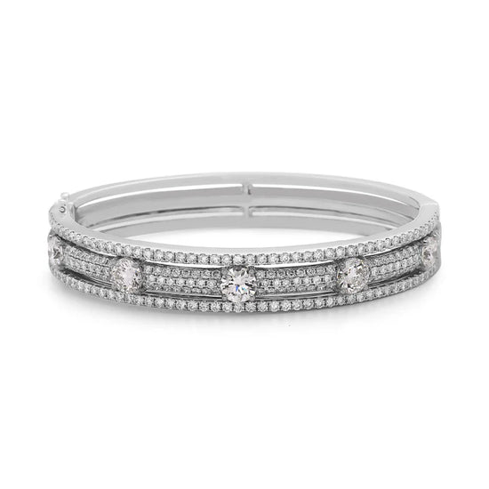 Charles Krypell Diamond Tri-Layer Bracelet