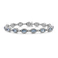 Charles Krypell Aquamarine Halo Link Bracelet