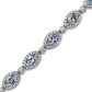 Charles Krypell Aquamarine Halo Link Bracelet