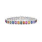 Charles Krypell Multicolor Sapphire Overlap Bracelet
