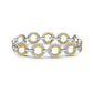 White and Fancy Intense Yellow Diamond Circle Bracelet