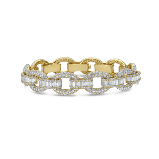 Charles Krypell Diamond Link Bridge Bracelet