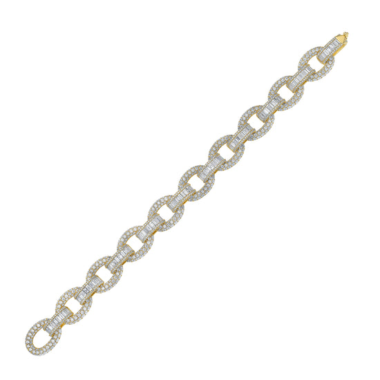 Charles Krypell Diamond Link Bridge Bracelet