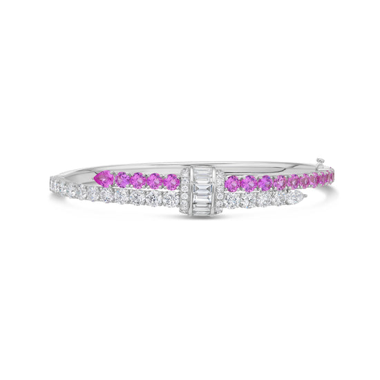 Charles Krypell Pink Sapphire and White Diamond Bracelet