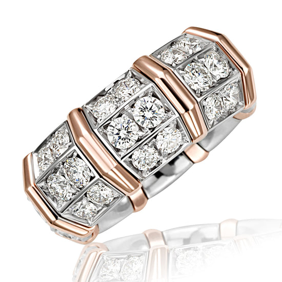 Picchiotti Xpandable™ 3.20CT Diamond Pavé Gold Accent Ring in Two-Tone Gold